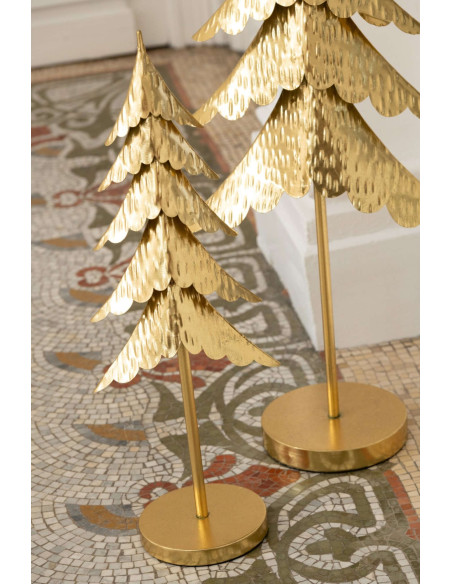 Sapin de Noël décoratif en métal doré 100,5 cm Harmven J-Line - 4