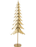 Sapin de Noël décoratif métal doré 44x22x135 cm Harmven