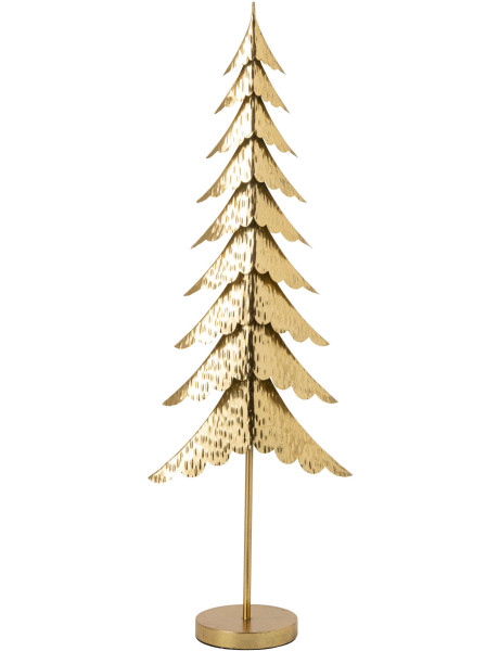 Sapin de Noël décoratif métal doré 44x22x135 cm Harmven J-Line - 1