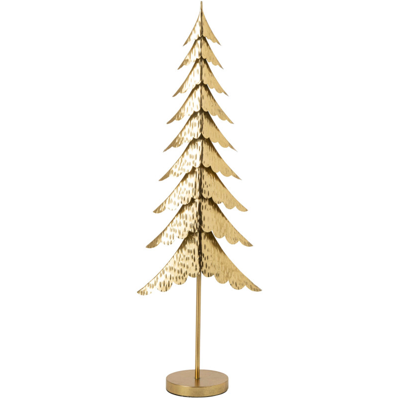 Sapin de Noël décoratif métal doré 44x22x135 cm Harmven J-Line - 1