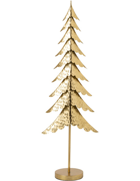Sapin de Noël décoratif métal doré 44x22x135 cm Harmven J-Line - 1