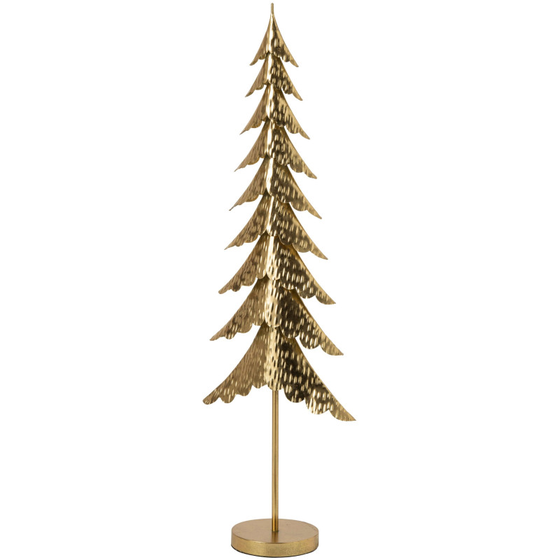 Sapin de Noël décoratif métal doré 44x22x135 cm Harmven J-Line - 3