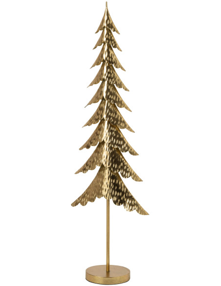 Sapin de Noël décoratif métal doré 44x22x135 cm Harmven J-Line - 3