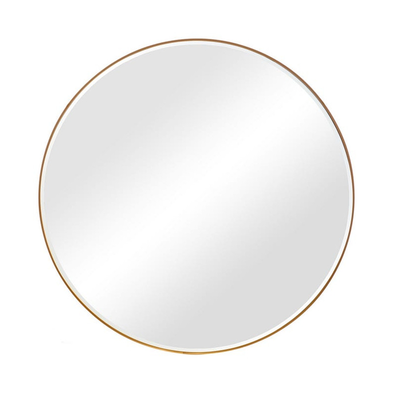 Grand miroir mural rond doré aluminium 120x4x120 cm Ceraloro Ixia - 2