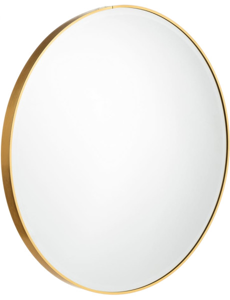 Grand miroir mural rond doré aluminium 120x4x120 cm Ceraloro Ixia - 1