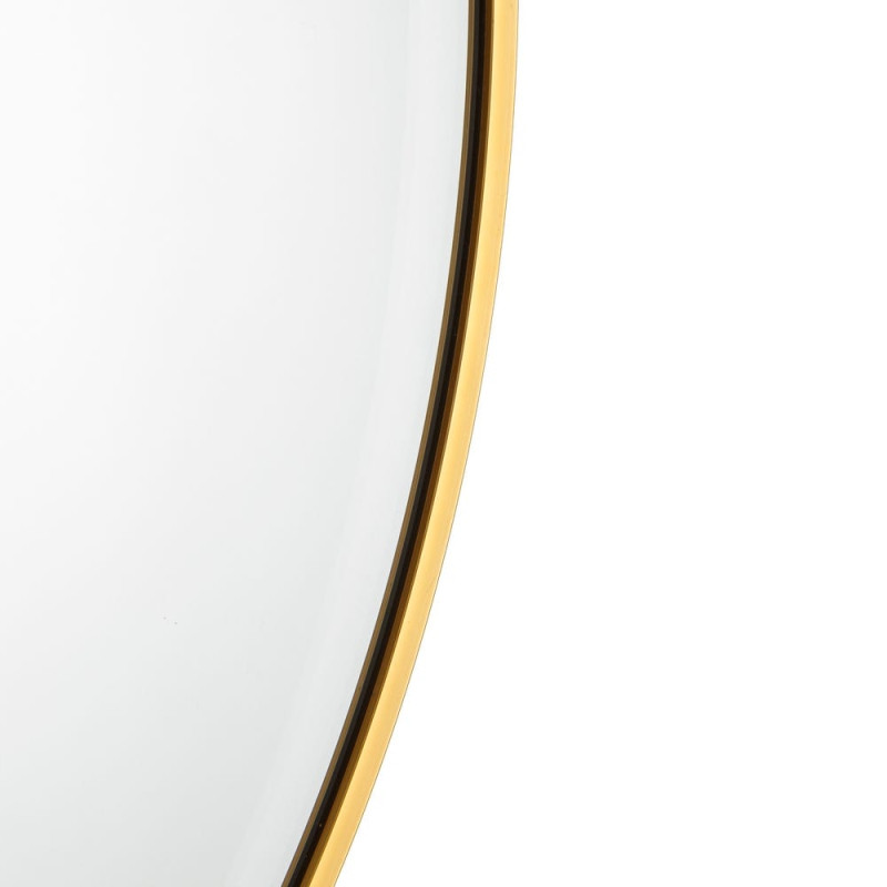 Grand miroir mural rond doré aluminium 120x4x120 cm Ceraloro Ixia - 4