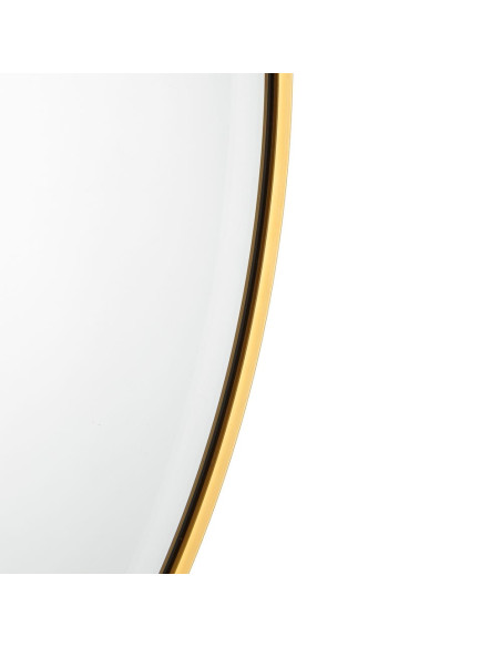 Grand miroir mural rond doré aluminium 120x4x120 cm Ceraloro Ixia - 4