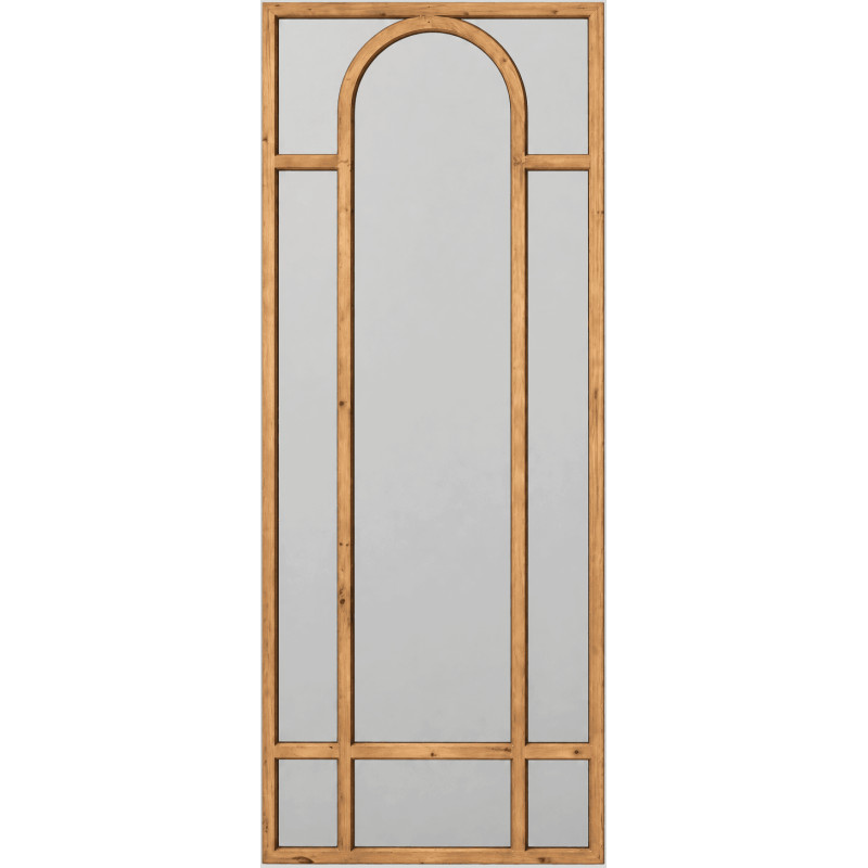 Grand miroir arche bois naturel 80x3x180 cm Garenero Ixia - 1
