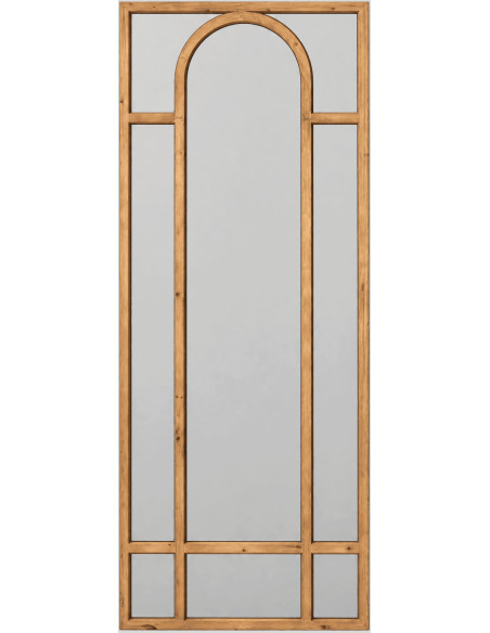 Grand miroir arche bois naturel 80x3x180 cm Garenero Ixia - 1