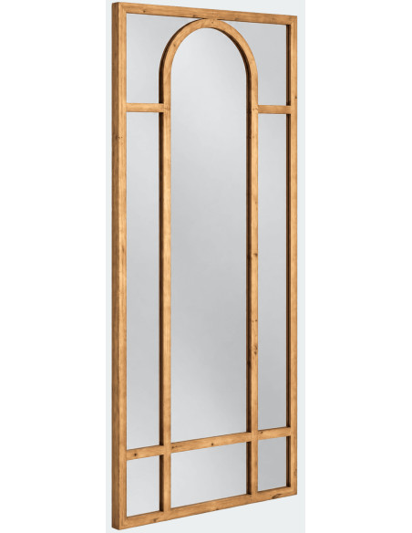 Grand miroir arche bois naturel 80x3x180 cm Garenero Ixia - 2