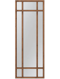 Grand miroir fenêtre rectangulaire bois brun 80x180 cm Elaredo