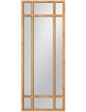 Grand miroir fenêtre bois naturel 80x180 cm Elaredo