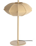 Lampe à poser beige crème coton et métal Ø34x49 cm Paris Disc