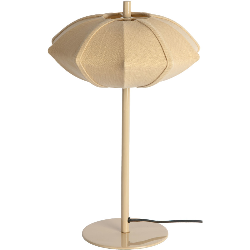 Lampe à poser beige crème coton et métal Ø34x49 cm Paris Disc Leitmotiv - 1