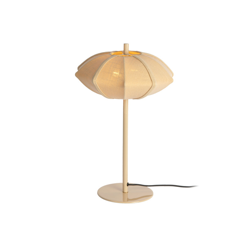 Lampe à poser beige crème coton et métal Ø34x49 cm Paris Disc Leitmotiv - 3