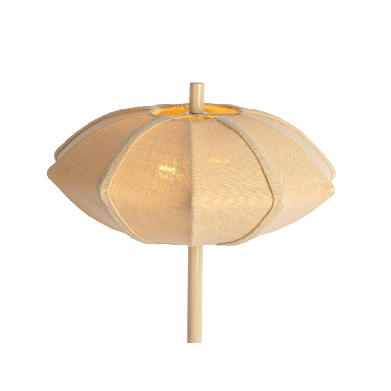 Lampe à poser beige crème coton et métal Ø34x49 cm Paris Disc Leitmotiv - 4