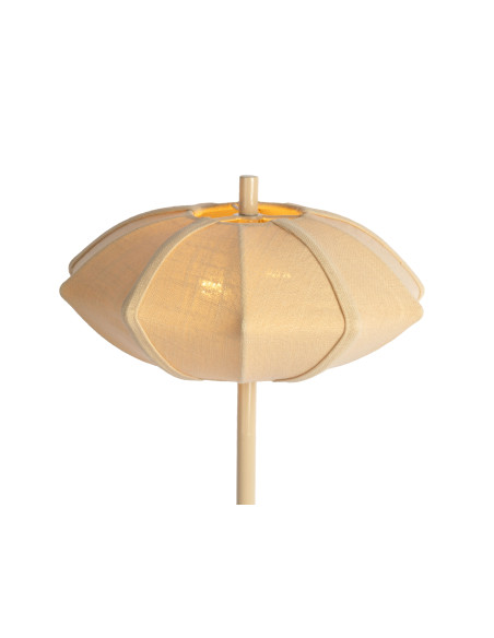 Lampe à poser beige crème coton et métal Ø34x49 cm Paris Disc Leitmotiv - 4
