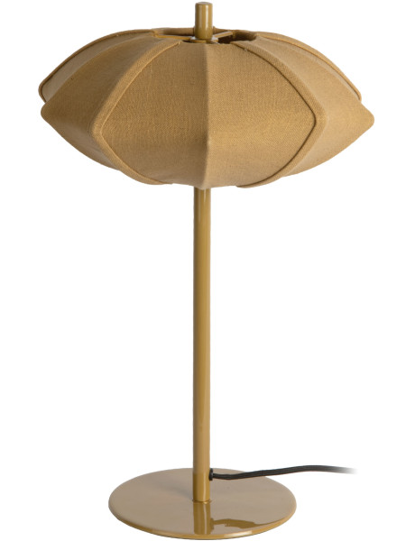Lampe à poser kaki foncé coton et fer Ø34x49 cm Paris Disc Leitmotiv - 1