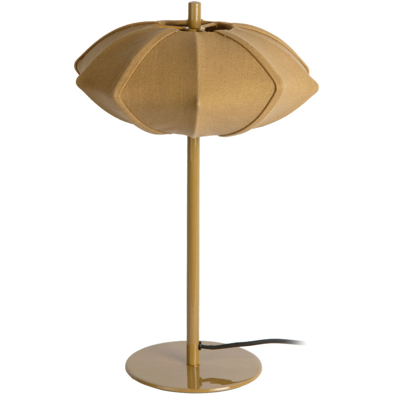 Lampe à poser kaki foncé coton et fer Ø34x49 cm Paris Disc Leitmotiv - 1