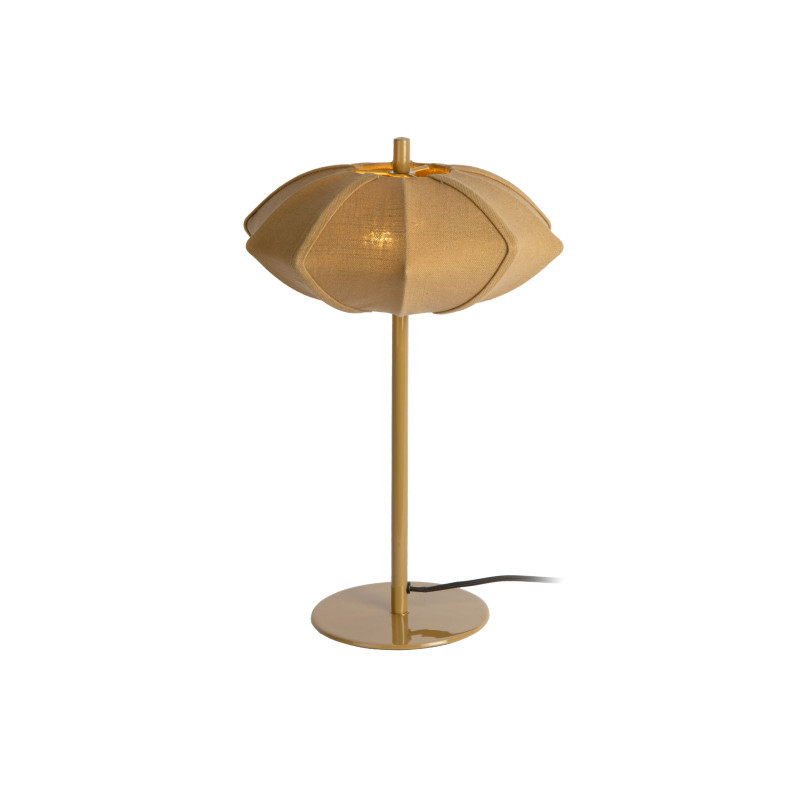 Lampe à poser kaki foncé coton et fer Ø34x49 cm Paris Disc Leitmotiv - 3