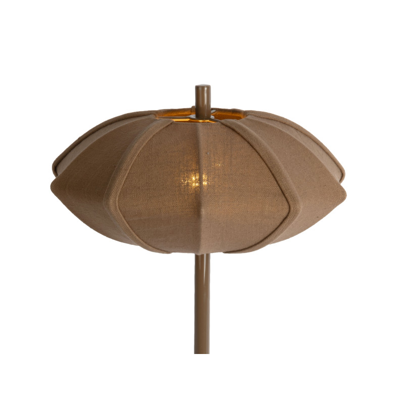 Lampe à poser marron chocolat en coton et fer Ø34x49 cm Paris Disc Leitmotiv - 4