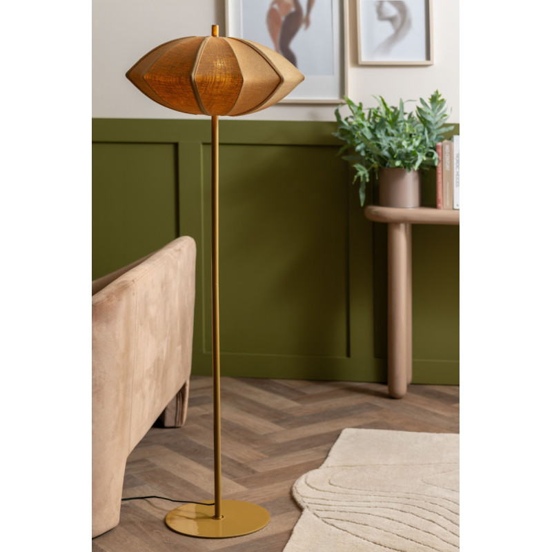 Lampadaire vert kaki en coton Ø50x142 cm Paris Disc Leitmotiv - 2