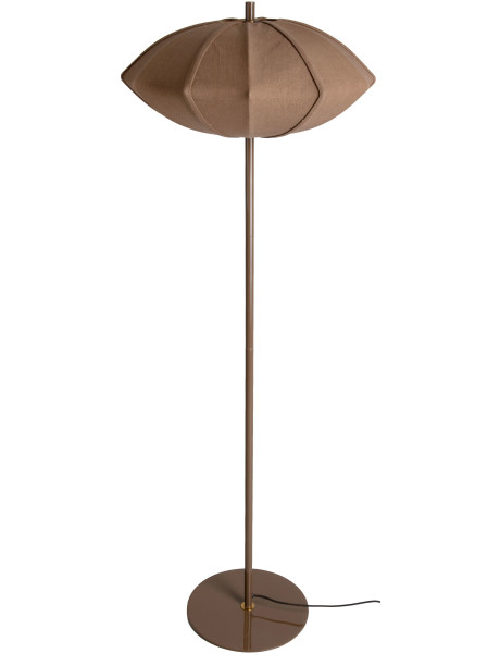 Lampadaire marron chocolat en coton Ø50x142 cm Paris Disc Leitmotiv - 1