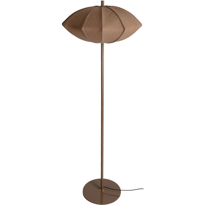 Lampadaire marron chocolat en coton Ø50x142 cm Paris Disc Leitmotiv - 1