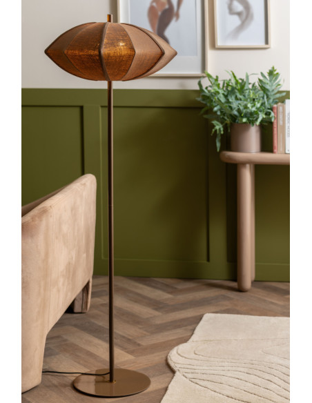 Lampadaire marron chocolat en coton Ø50x142 cm Paris Disc Leitmotiv - 2