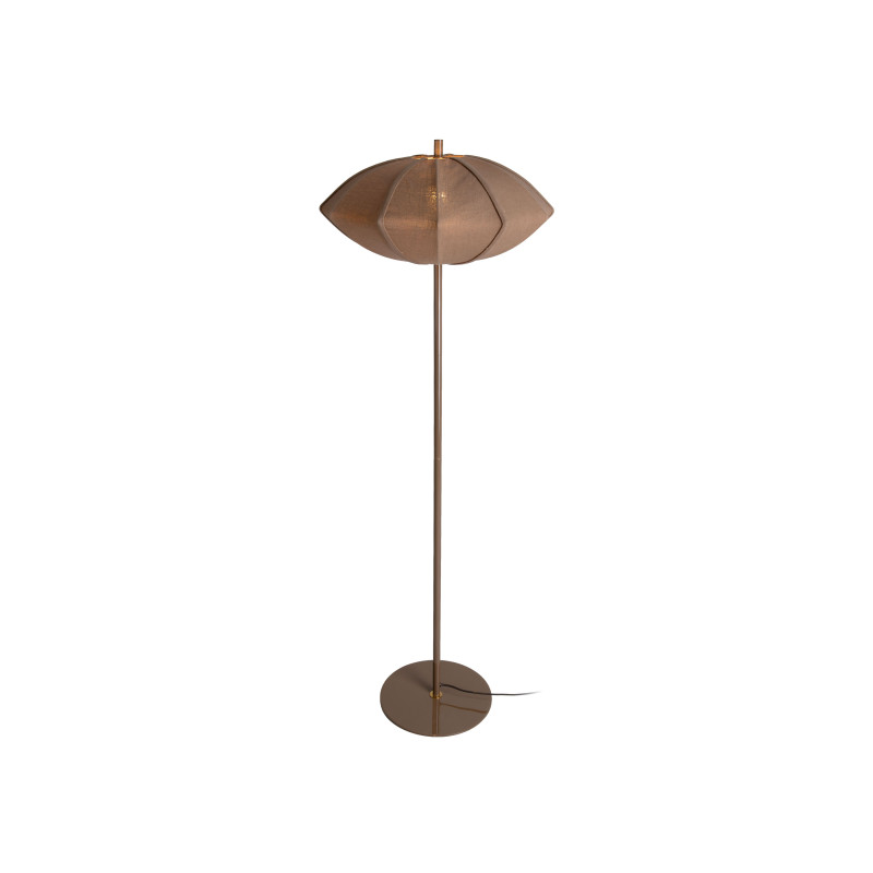 Lampadaire marron chocolat en coton Ø50x142 cm Paris Disc Leitmotiv - 3