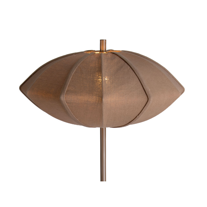 Lampadaire marron chocolat en coton Ø50x142 cm Paris Disc Leitmotiv - 4