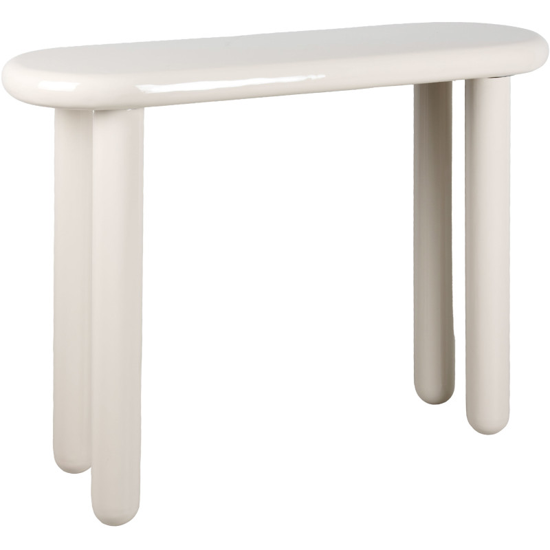 Console d’entrée étroite en métal blanc cassé 95x30x76 cm Cadiz Leitmotiv - 1