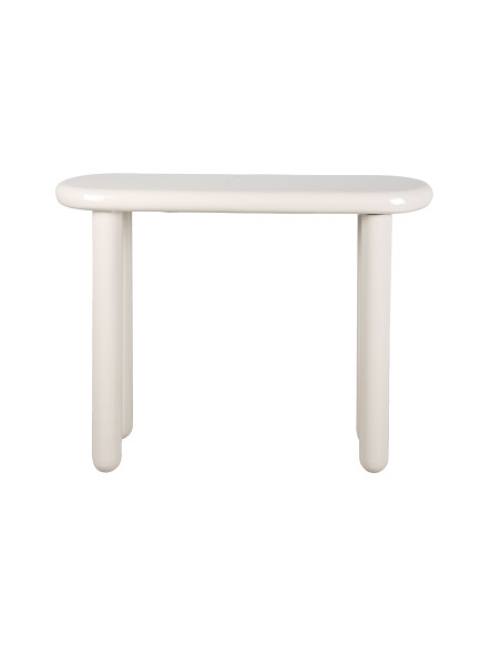 Console d’entrée étroite en métal blanc cassé 95x30x76 cm Cadiz Leitmotiv - 2