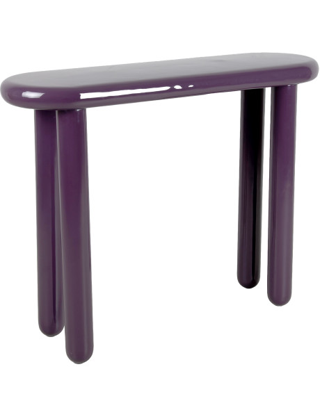 Console d’entrée étroite métal violet prune 95x30x76 cm Cadiz Leitmotiv - 1