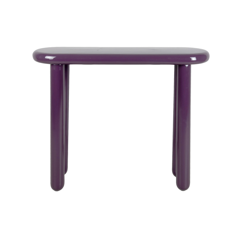 Console d’entrée étroite métal violet prune 95x30x76 cm Cadiz Leitmotiv - 3