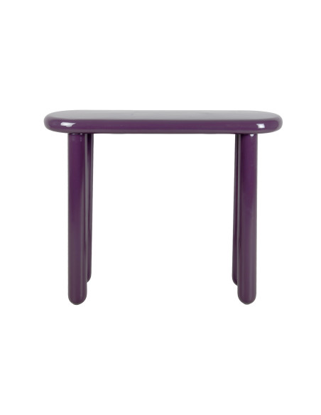 Console d’entrée étroite métal violet prune 95x30x76 cm Cadiz Leitmotiv - 3