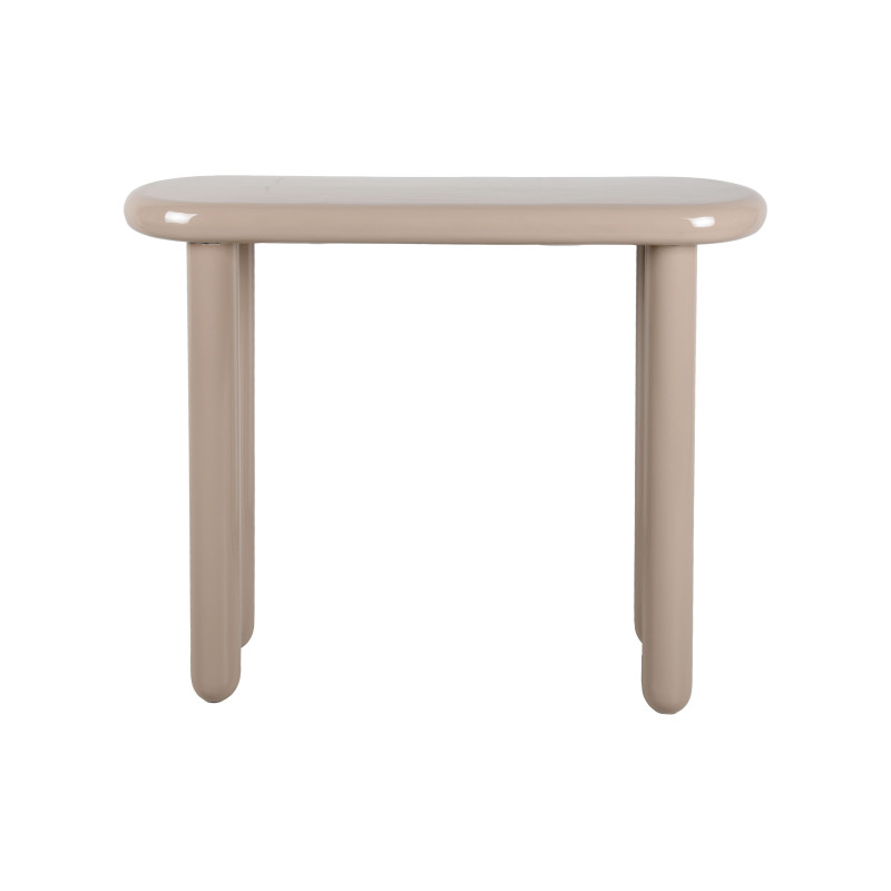 Console d’entrée étroite métal beige moka 95x30x76 cm Cadiz Leitmotiv - 2