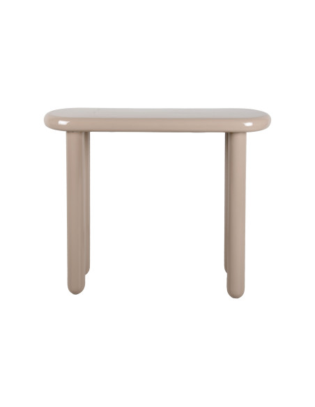 Console d’entrée étroite métal beige moka 95x30x76 cm Cadiz Leitmotiv - 2