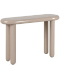 Console d’entrée étroite métal beige moka 95x30x76 cm Cadiz