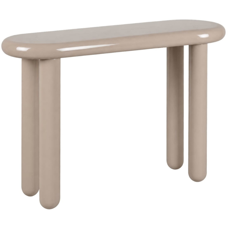 Console d’entrée étroite métal beige moka 95x30x76 cm Cadiz Leitmotiv - 1