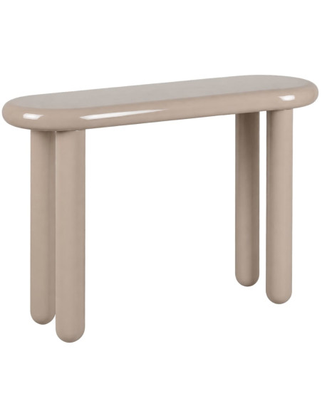 Console d’entrée étroite métal beige moka 95x30x76 cm Cadiz Leitmotiv - 1