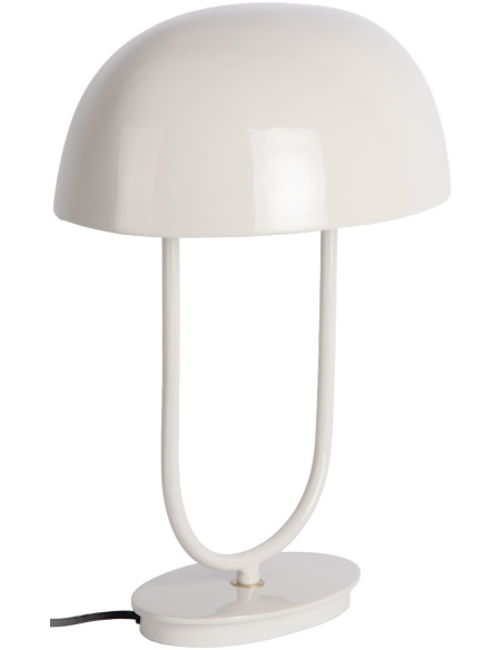 Lampe champignon en métal blanc cassé 32x45 cm Cadiz Ovoid Leitmotiv - 1