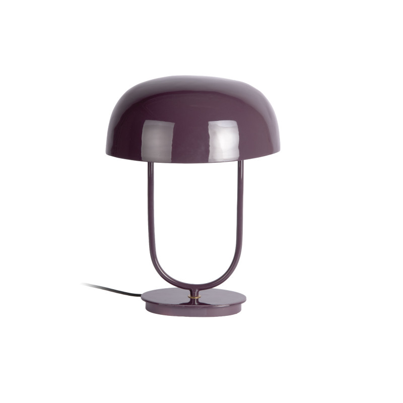 Lampe champignon métal violet prune 32x45 cm Cadiz Ovoid Leitmotiv - 2