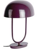 Lampe champignon métal violet prune 32x45 cm Cadiz Ovoid