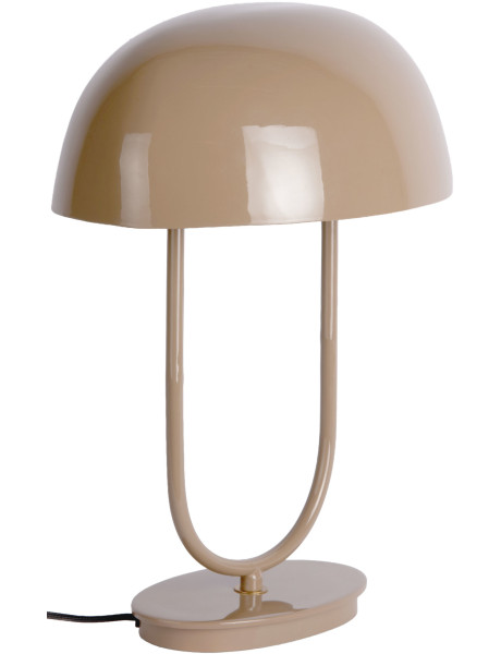 Lampe champignon marron moka métal 32x45 cm Cadiz Ovoid Leitmotiv - 1