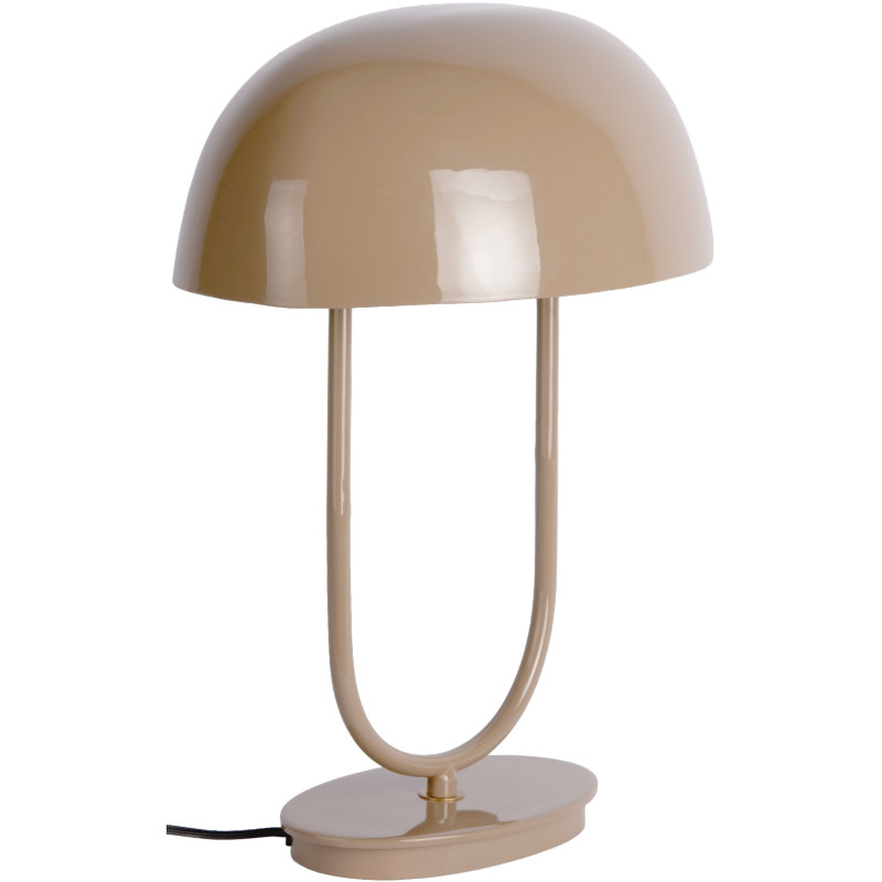 Lampe champignon marron moka métal 32x45 cm Cadiz Ovoid Leitmotiv - 1