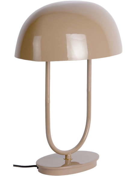Lampe champignon marron moka métal 32x45 cm Cadiz Ovoid Leitmotiv - 1