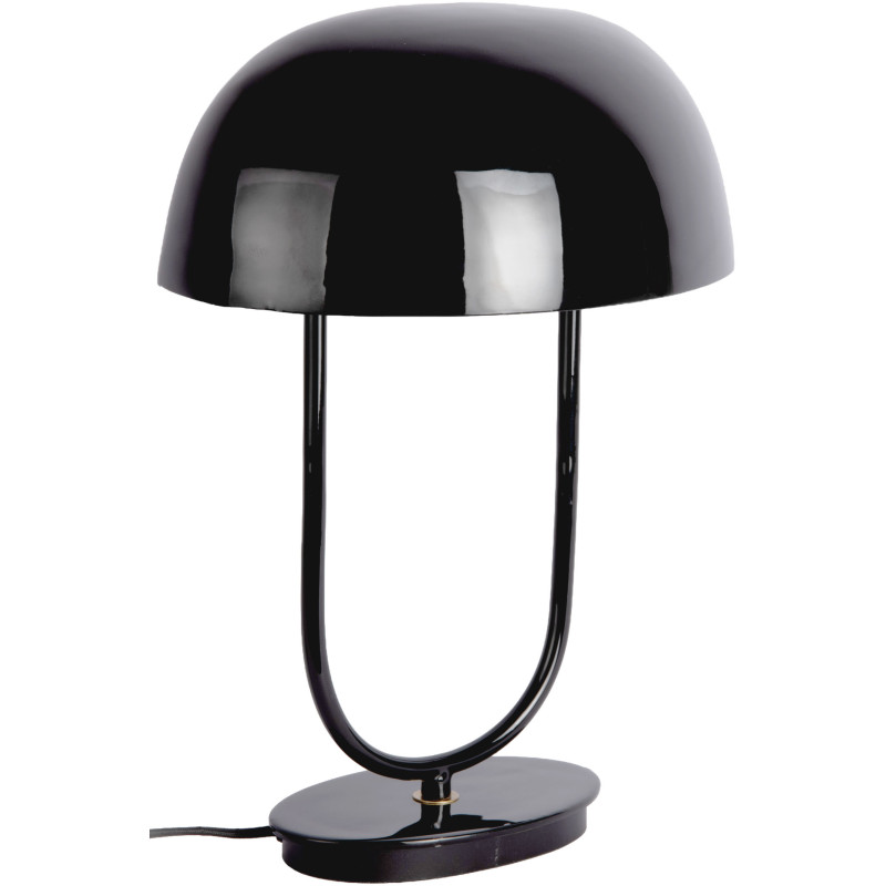 Lampe à poser champignon noire métal 32x45 cm Cadiz Ovoid Leitmotiv - 1