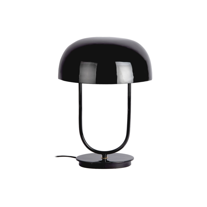 Lampe à poser champignon noire métal 32x45 cm Cadiz Ovoid Leitmotiv - 2