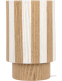 Lampe à poser rayée beige écru en corde de coton 22x35 cm Vienna Stripes